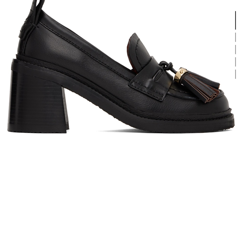See By Chloe Black Loafers with Tassel Accent